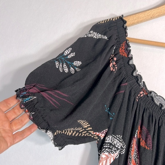 Torrid Midi Challis Puff Sleeve Dress size 00x - Picture 7 of 10